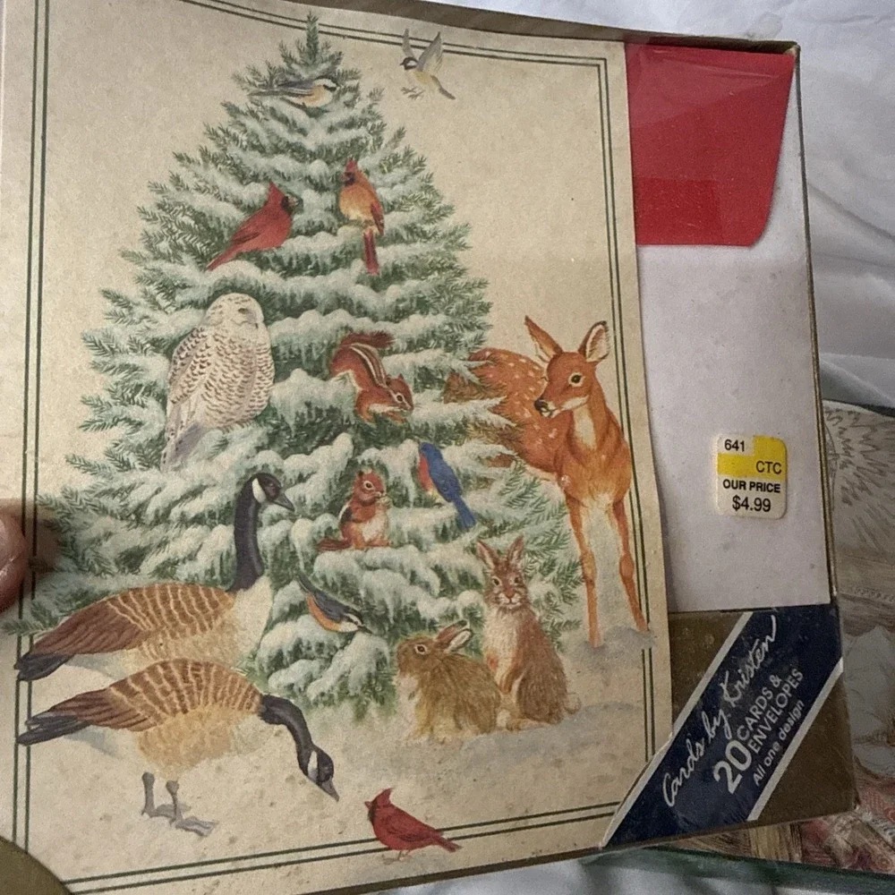 Burgoyne Christmas Cards Sealed Box  Lot Of 60 W/Envelopes Plus Mark Seals VTG
